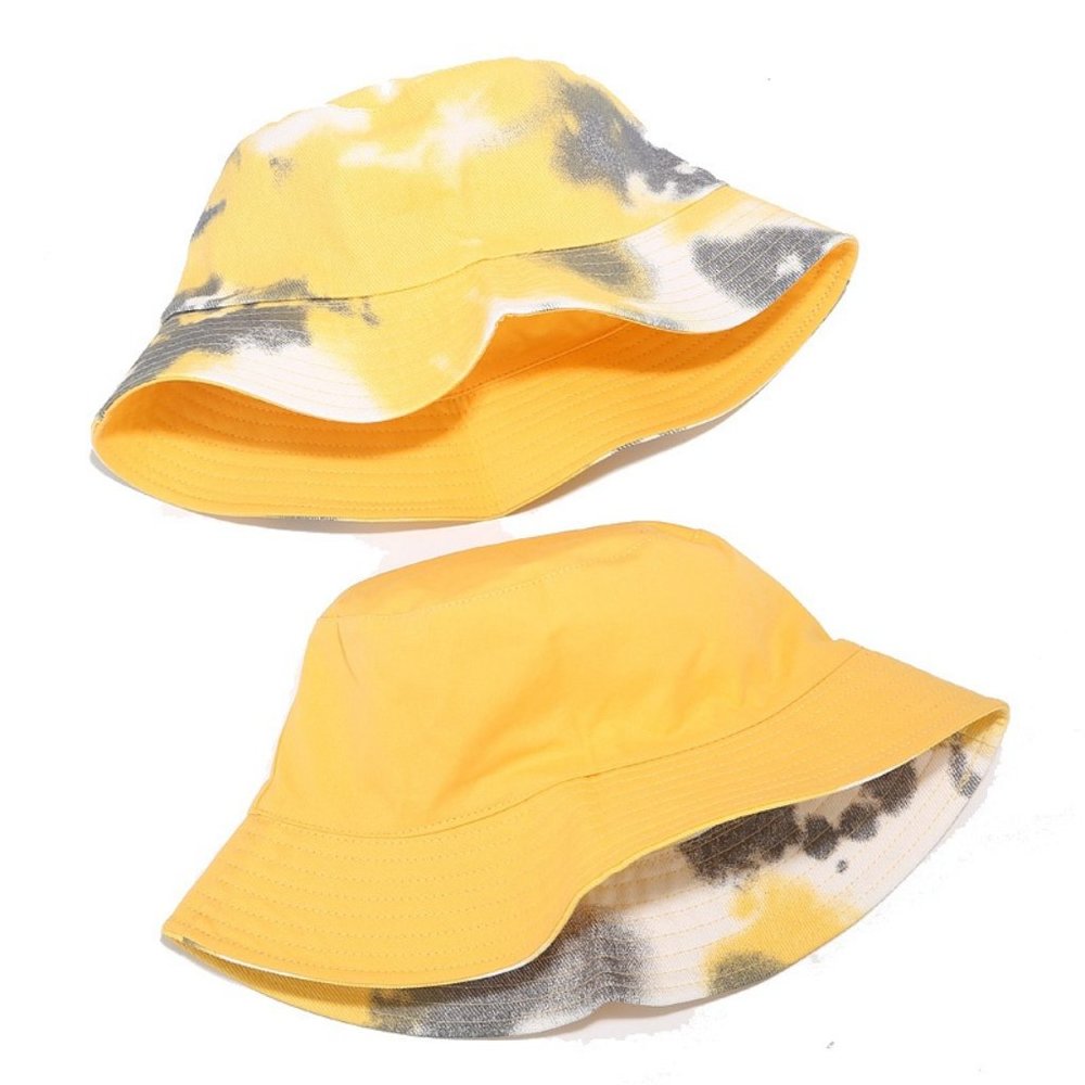 Unisex Tie Dye Bucket Hat Beach Hat Reversible